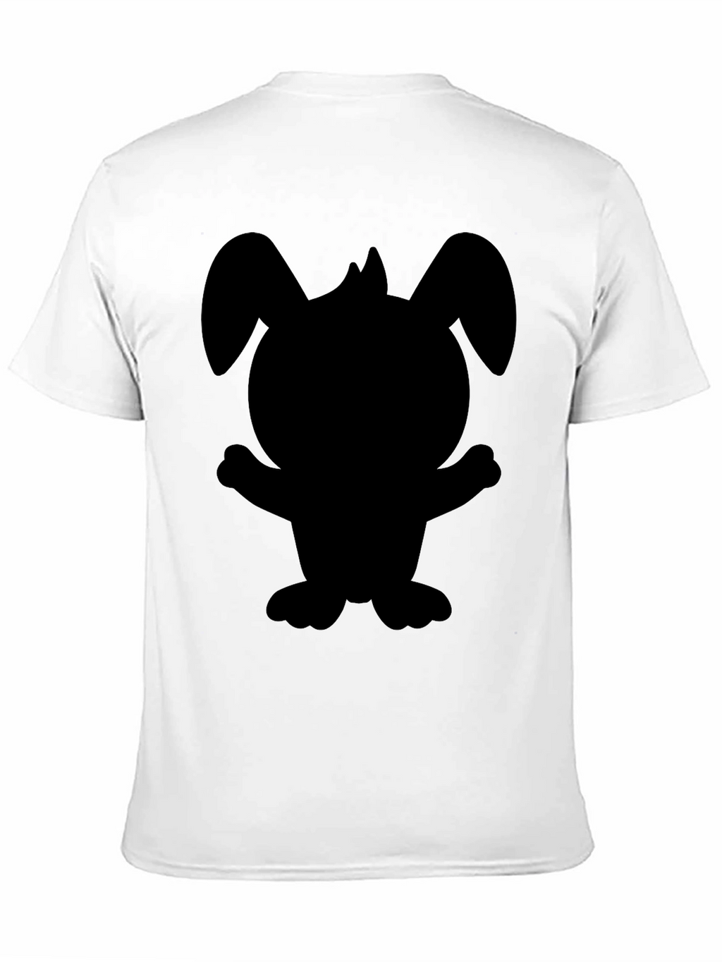 Black Cartoon Bunny Graphic Tee