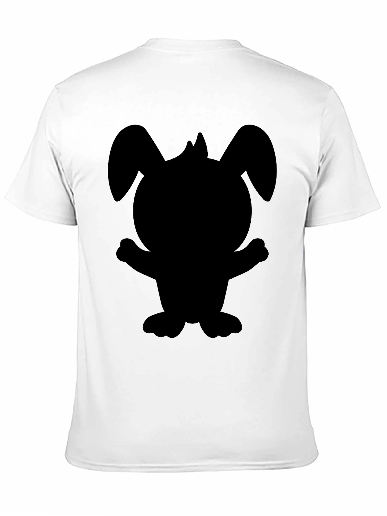 Black Cartoon Bunny Graphic Tee