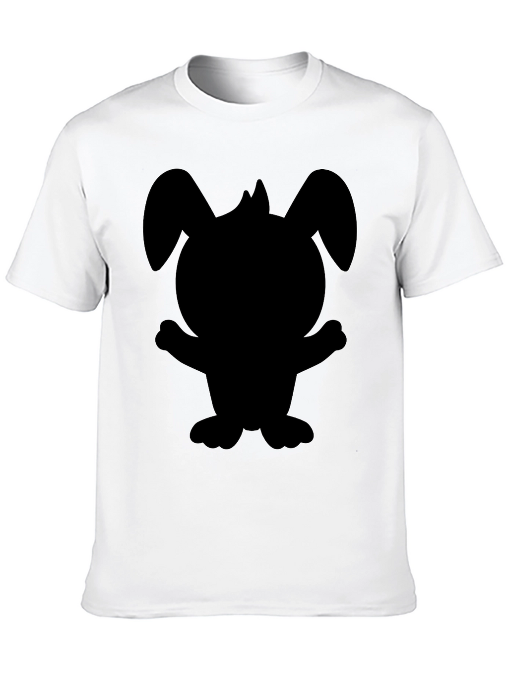 Black Cartoon Bunny Graphic Tee