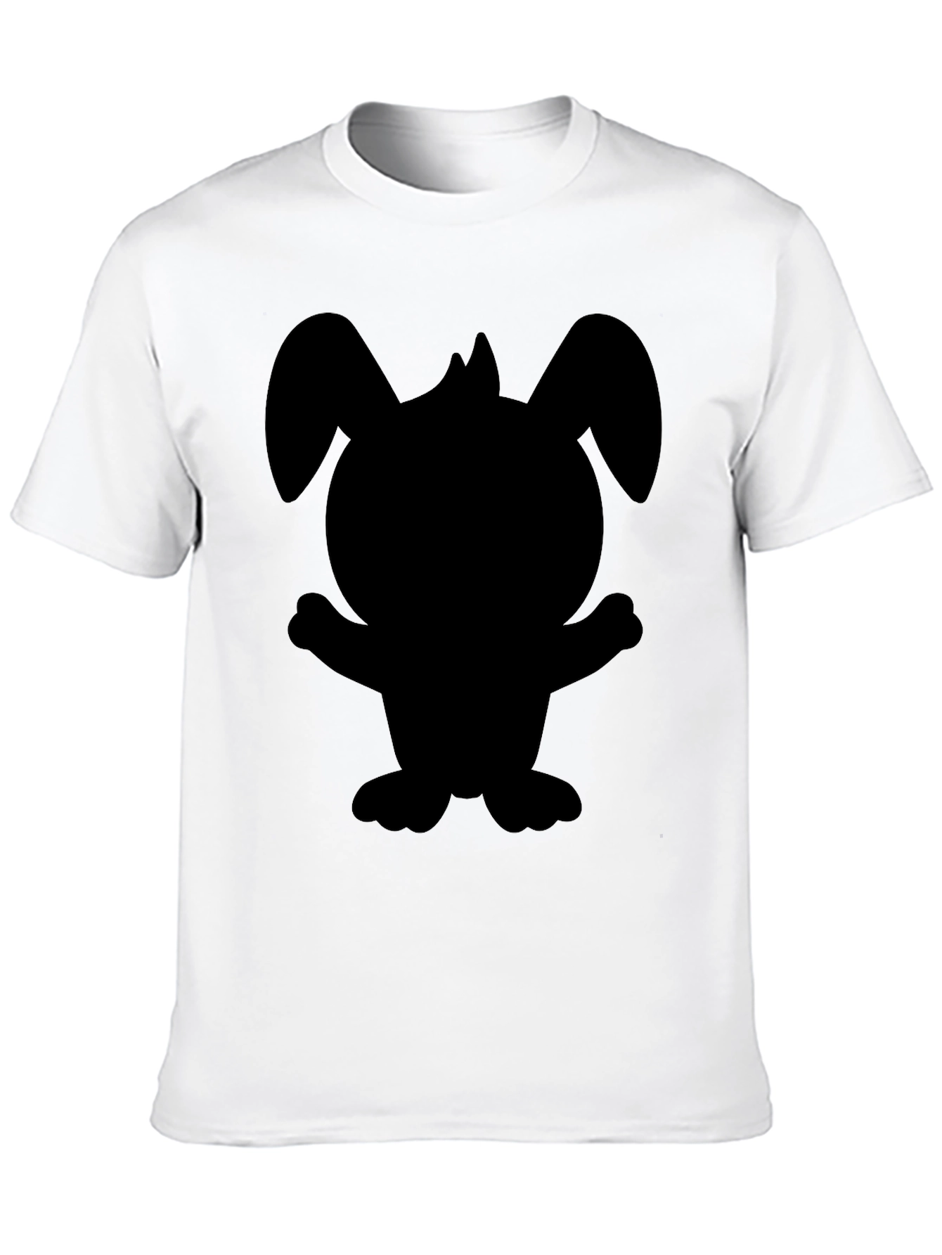 Black Cartoon Bunny Graphic Tee