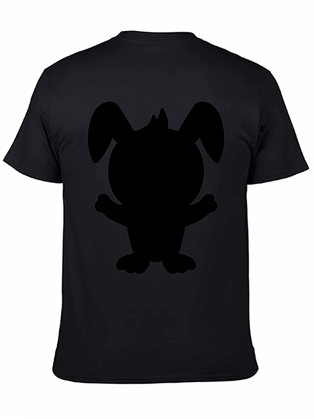 Black Cartoon Bunny Graphic Tee