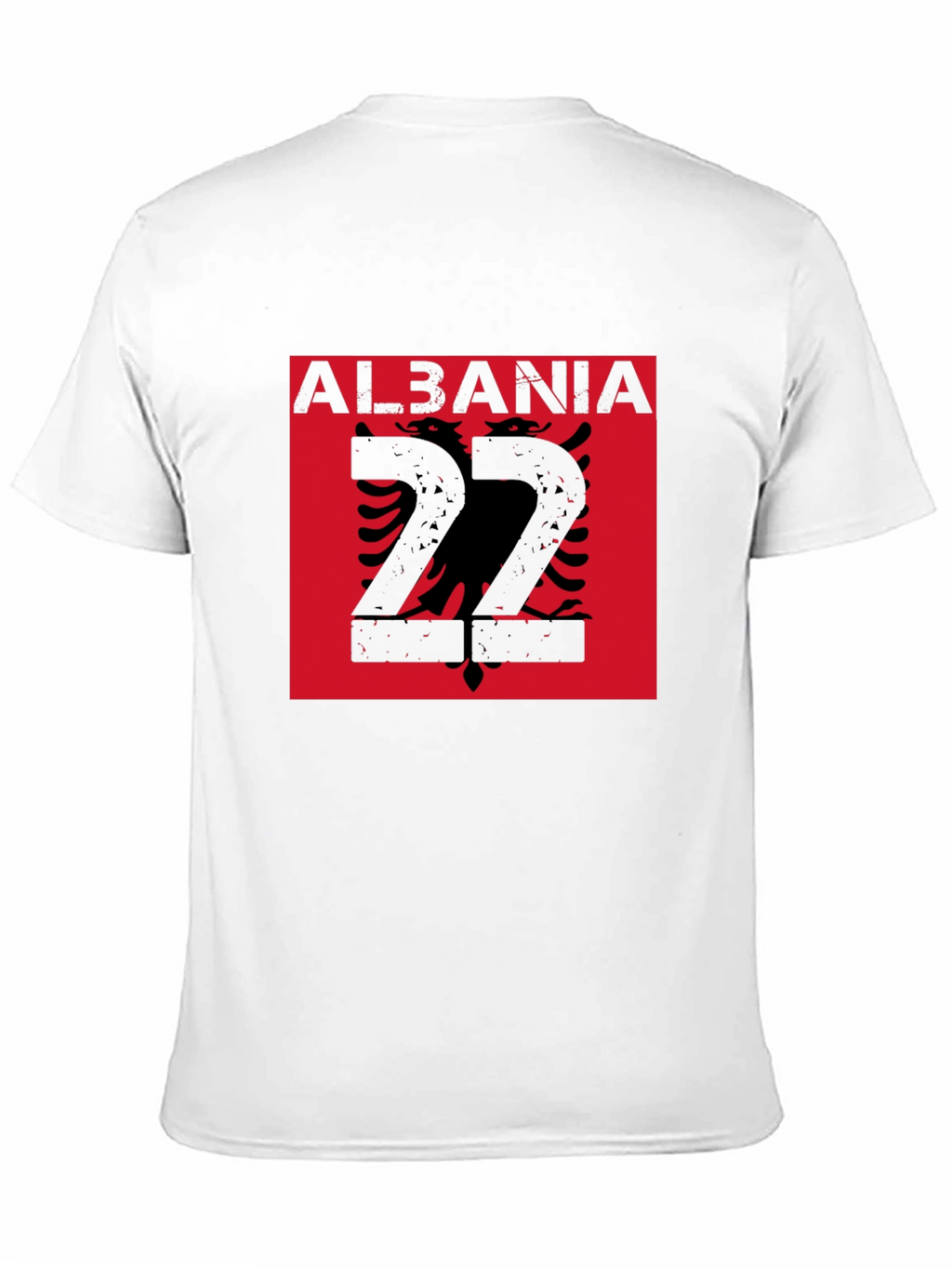Albania Flag Graphic Tee - Black