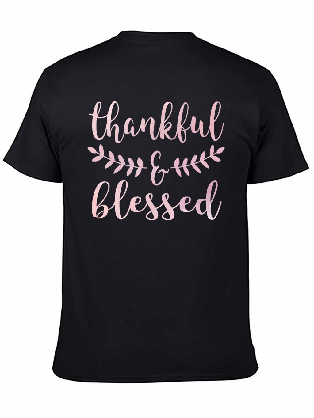 Thankful & Blessed Black T-Shirt