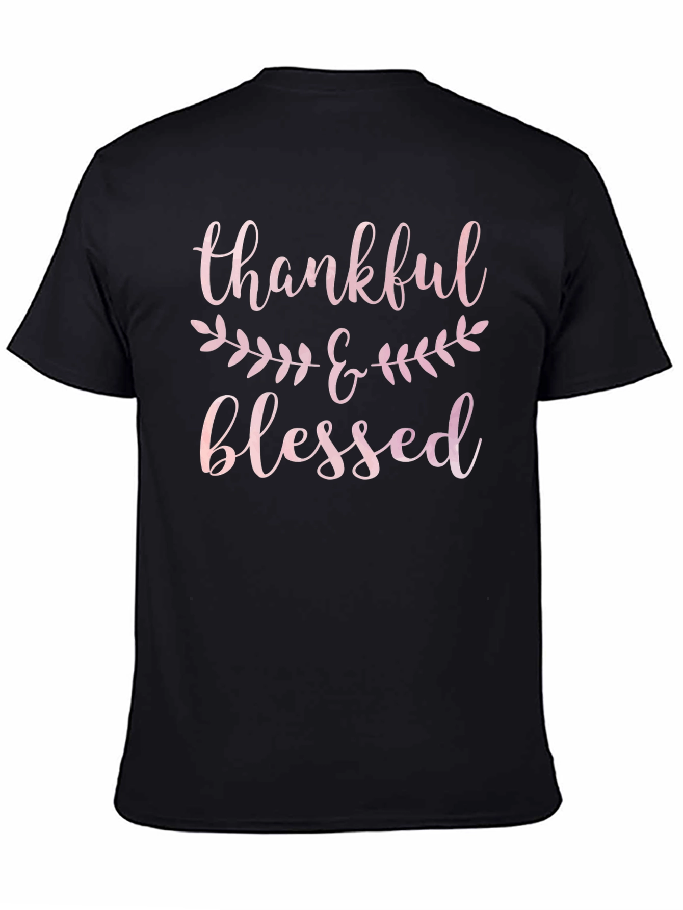Thankful & Blessed Black T-Shirt
