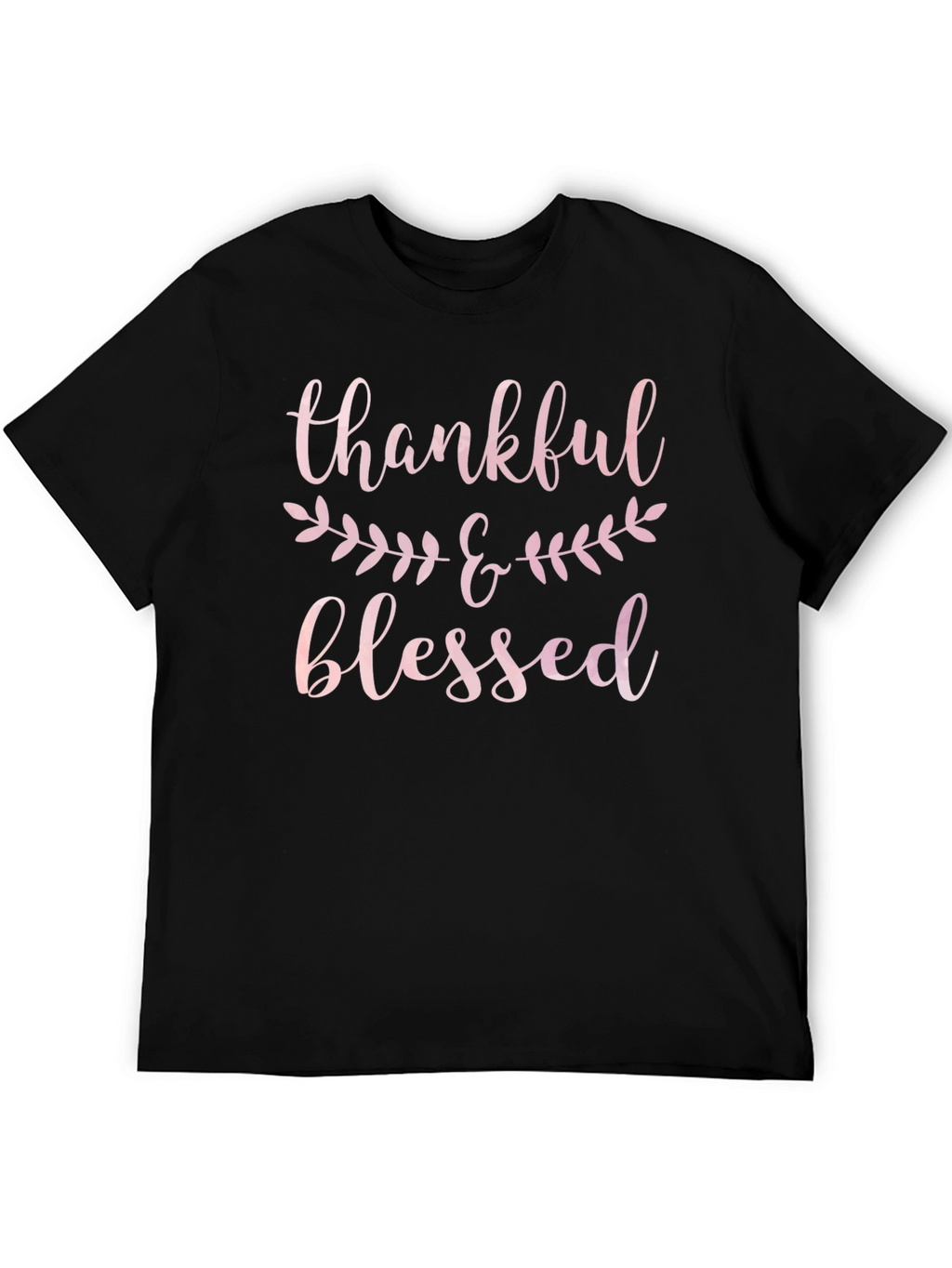 Thankful & Blessed Black T-Shirt