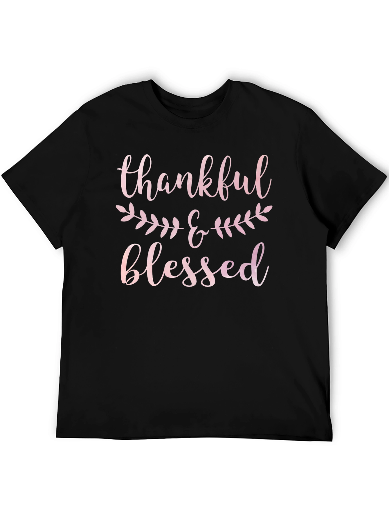Thankful & Blessed Black T-Shirt