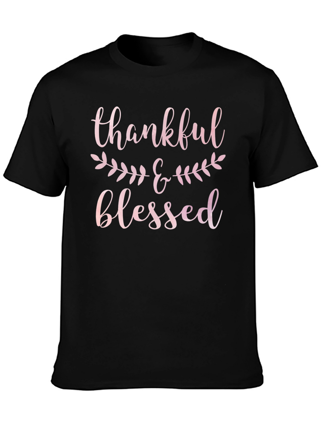 Thankful & Blessed Black T-Shirt