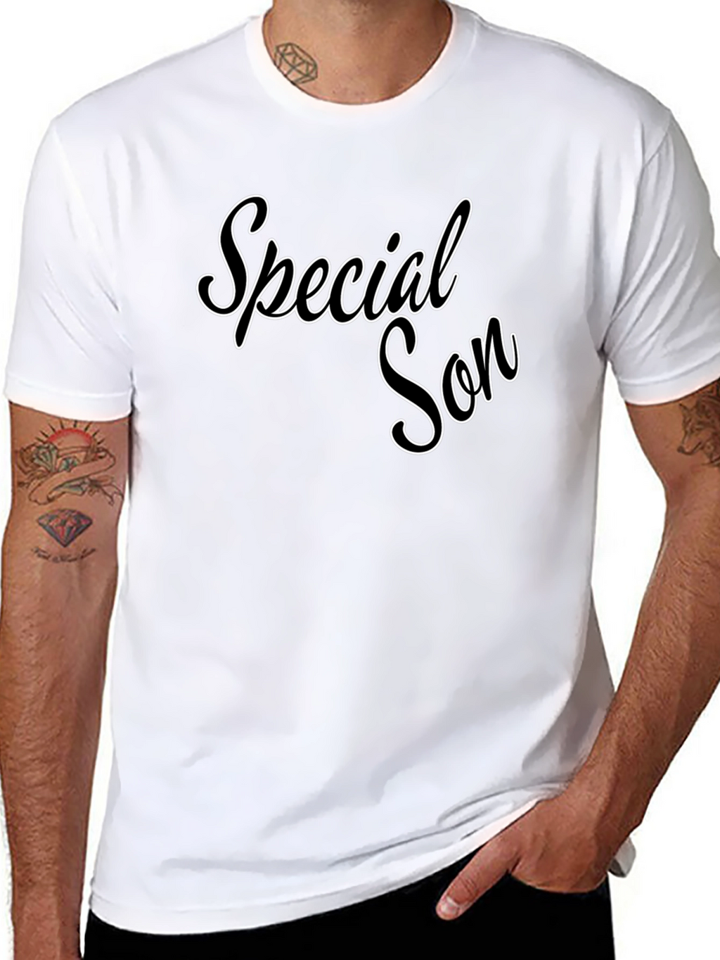 Special Son Black Graphic Tee