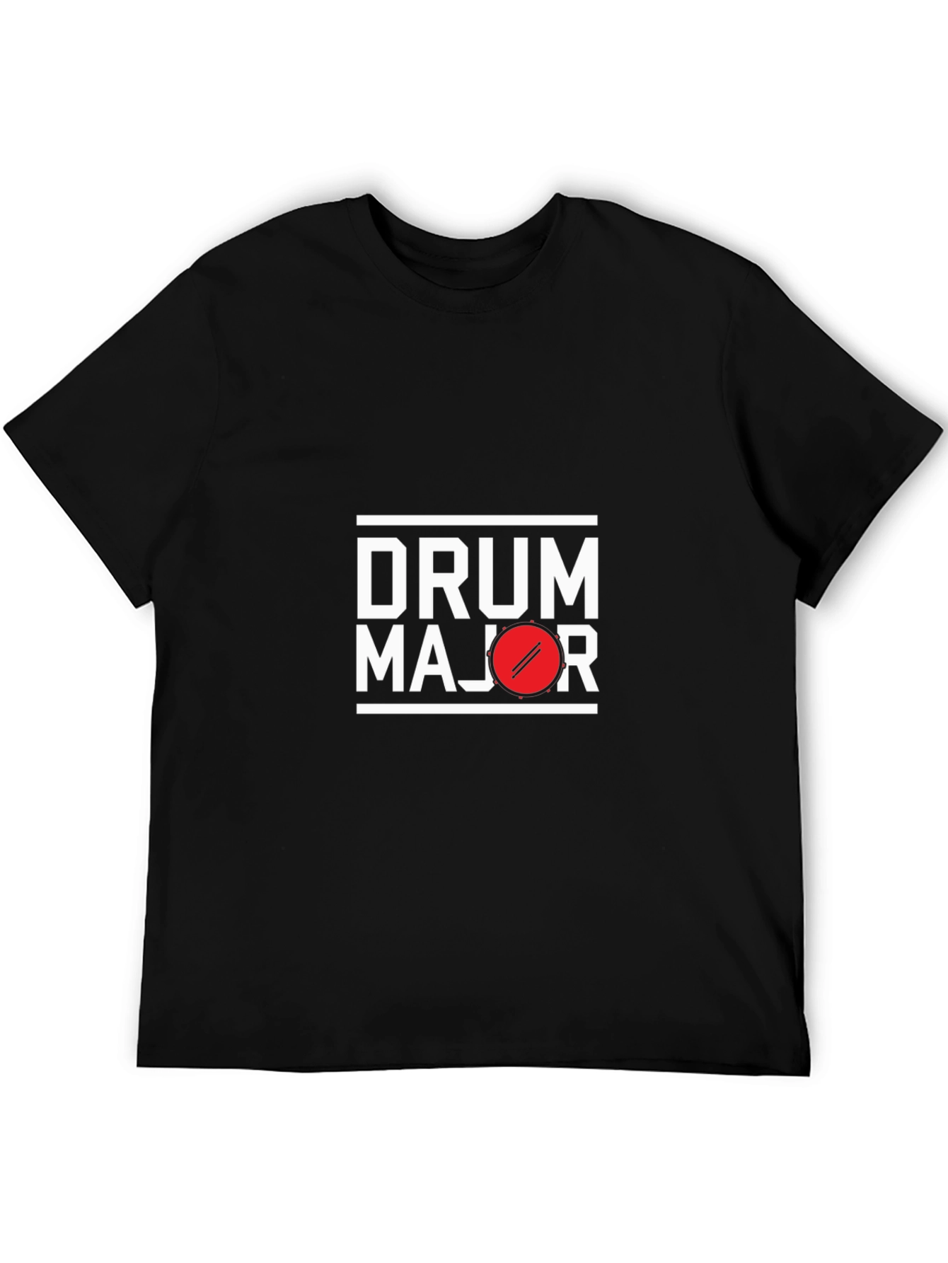 Drum Major Graphic Tee - Black Cotton T-Shirt