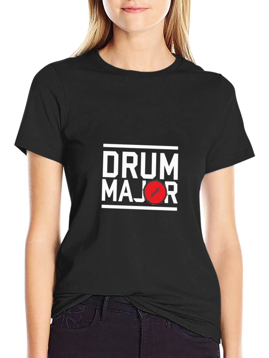 Drum Major Graphic Tee - Black Cotton T-Shirt