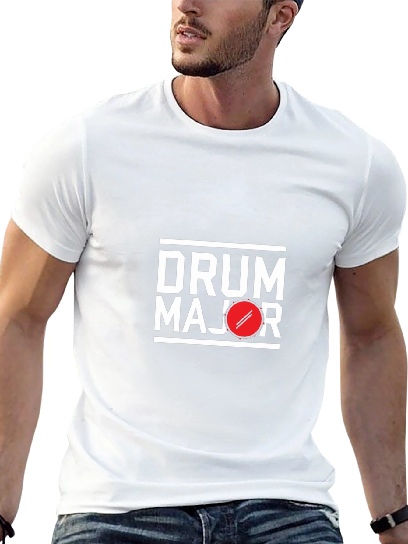 Drum Major Graphic Tee - Black Cotton T-Shirt