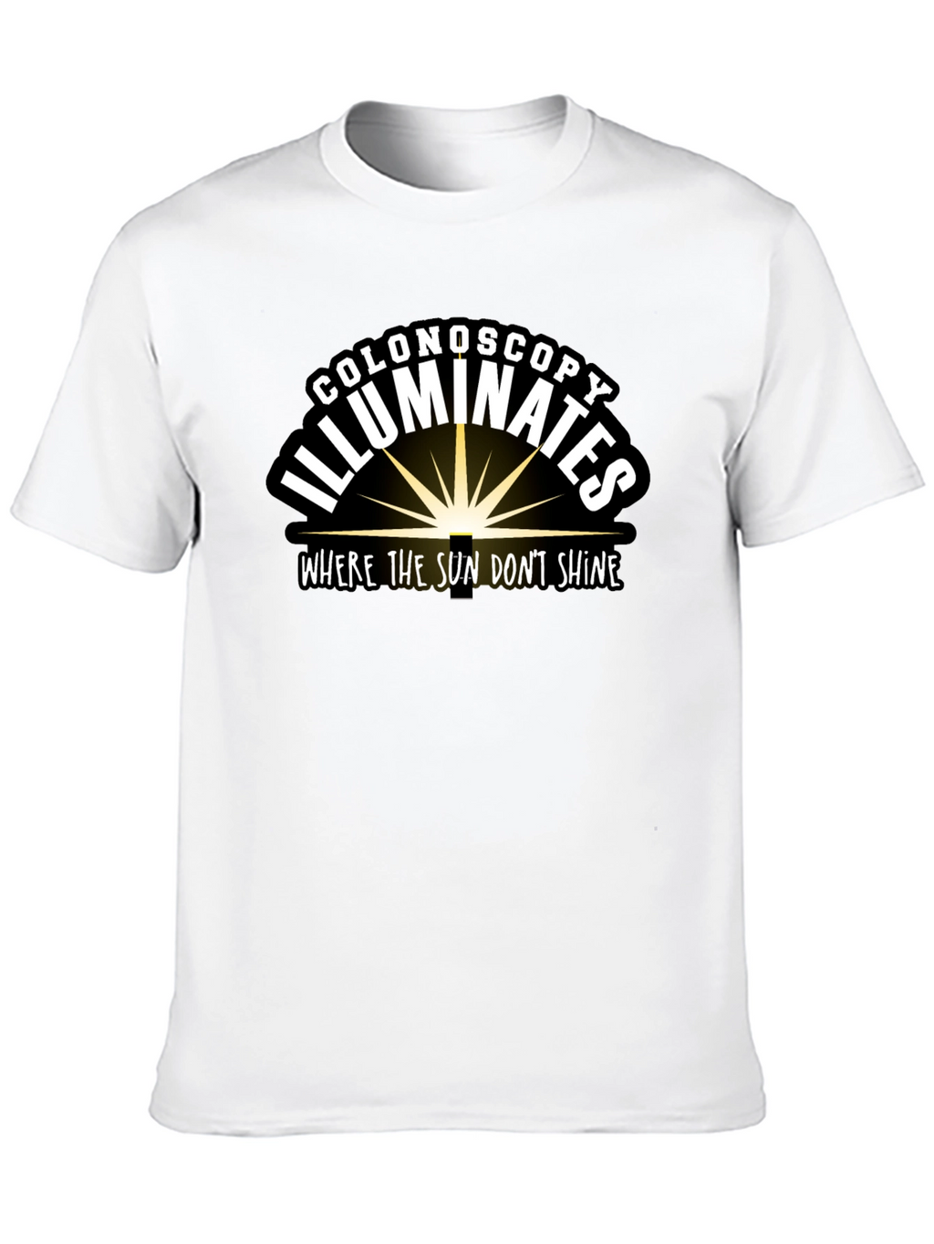 Colonoscopy Illuminates Black T-Shirt