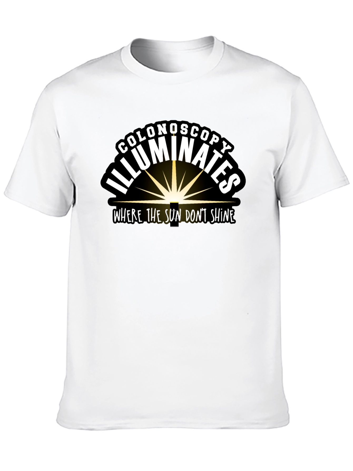 Colonoscopy Illuminates Black T-Shirt