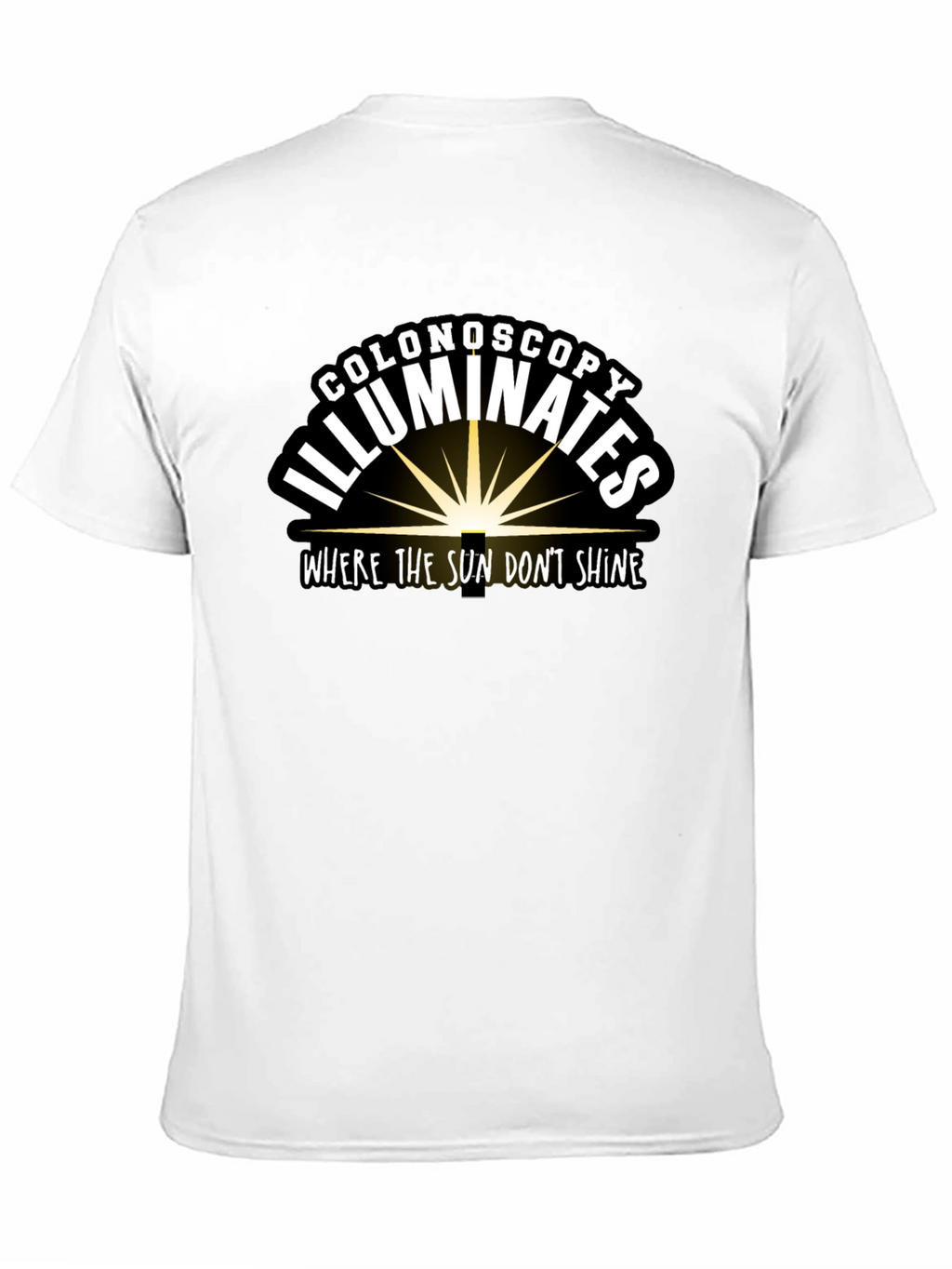 Colonoscopy Illuminates Black T-Shirt