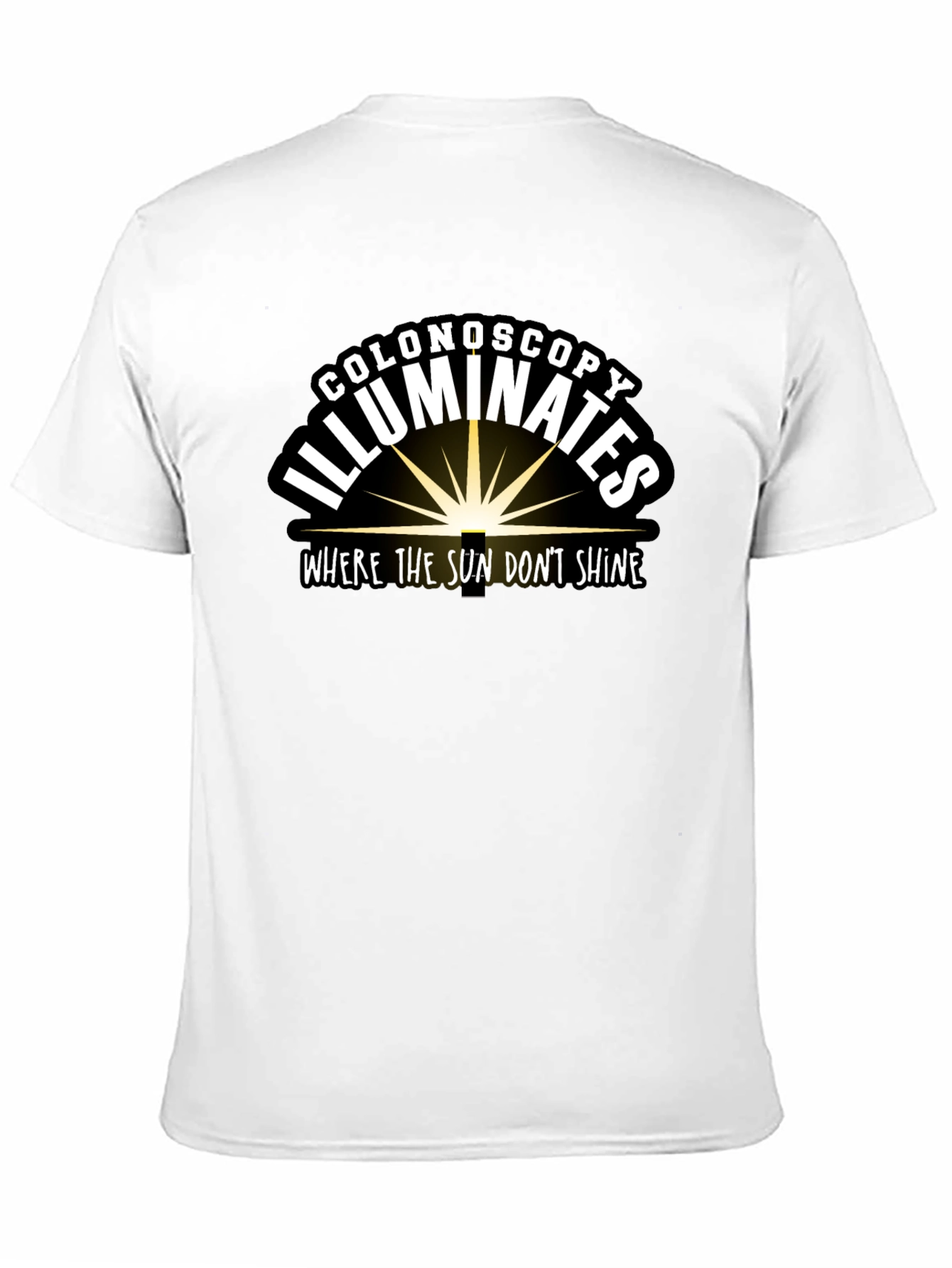 Colonoscopy Illuminates Black T-Shirt