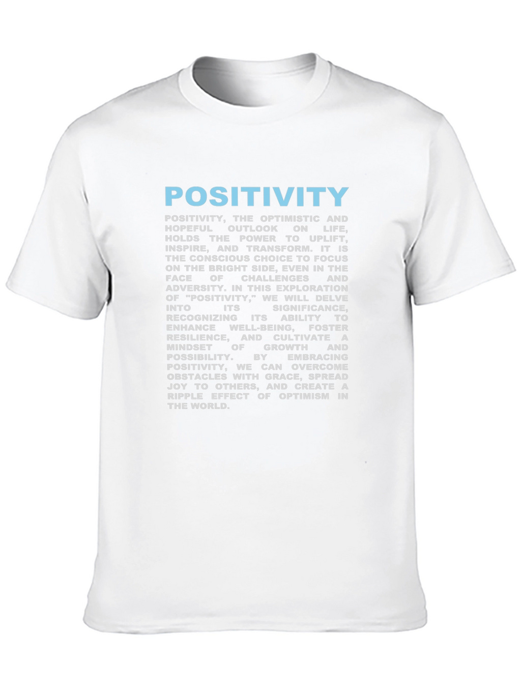 Positivity Graphic Tee - Inspirational Black T-Shirt