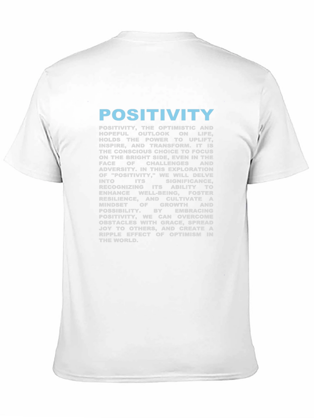 Positivity Graphic Tee - Inspirational Black T-Shirt