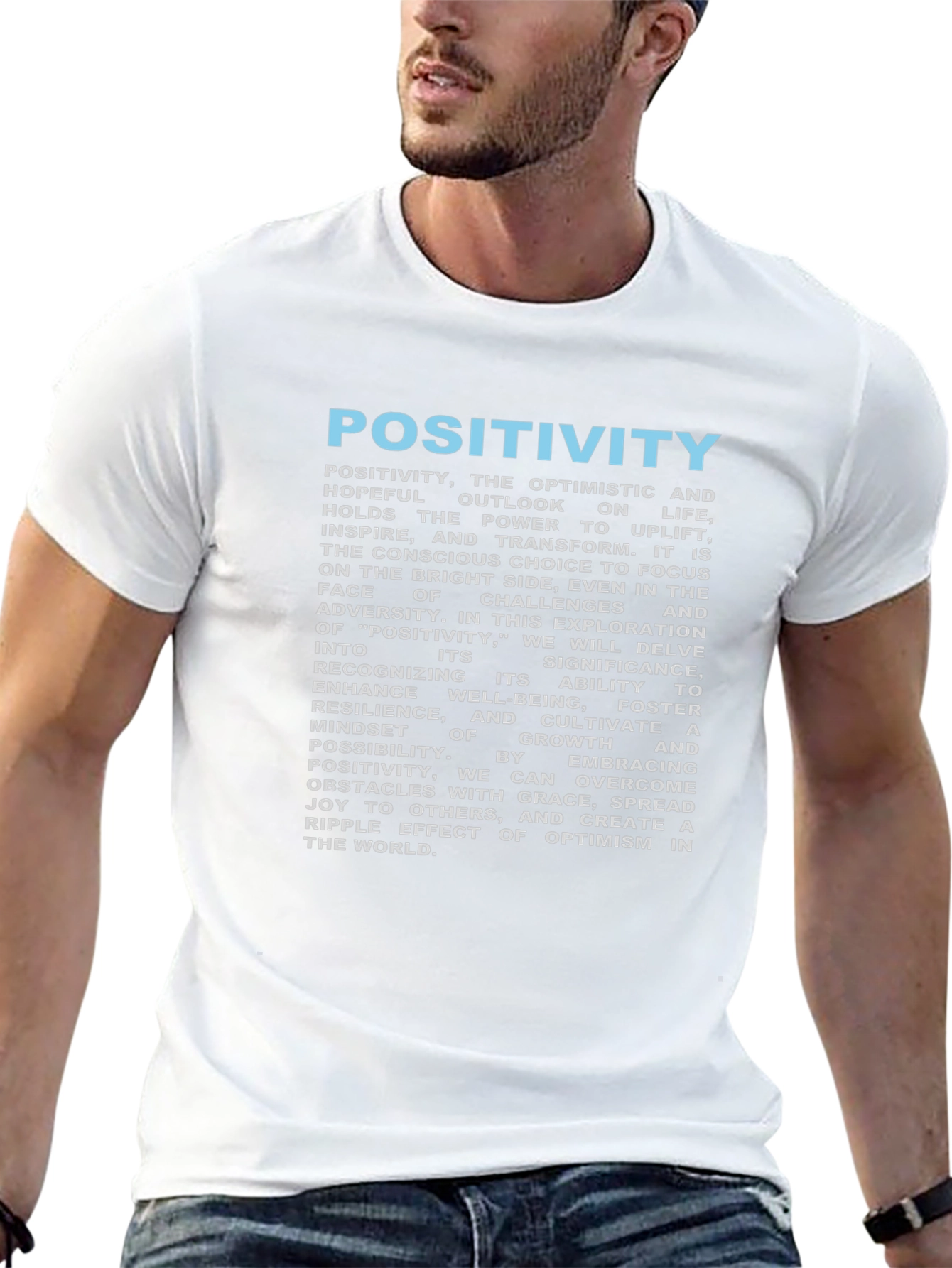 Positivity Graphic Tee - Inspirational Black T-Shirt