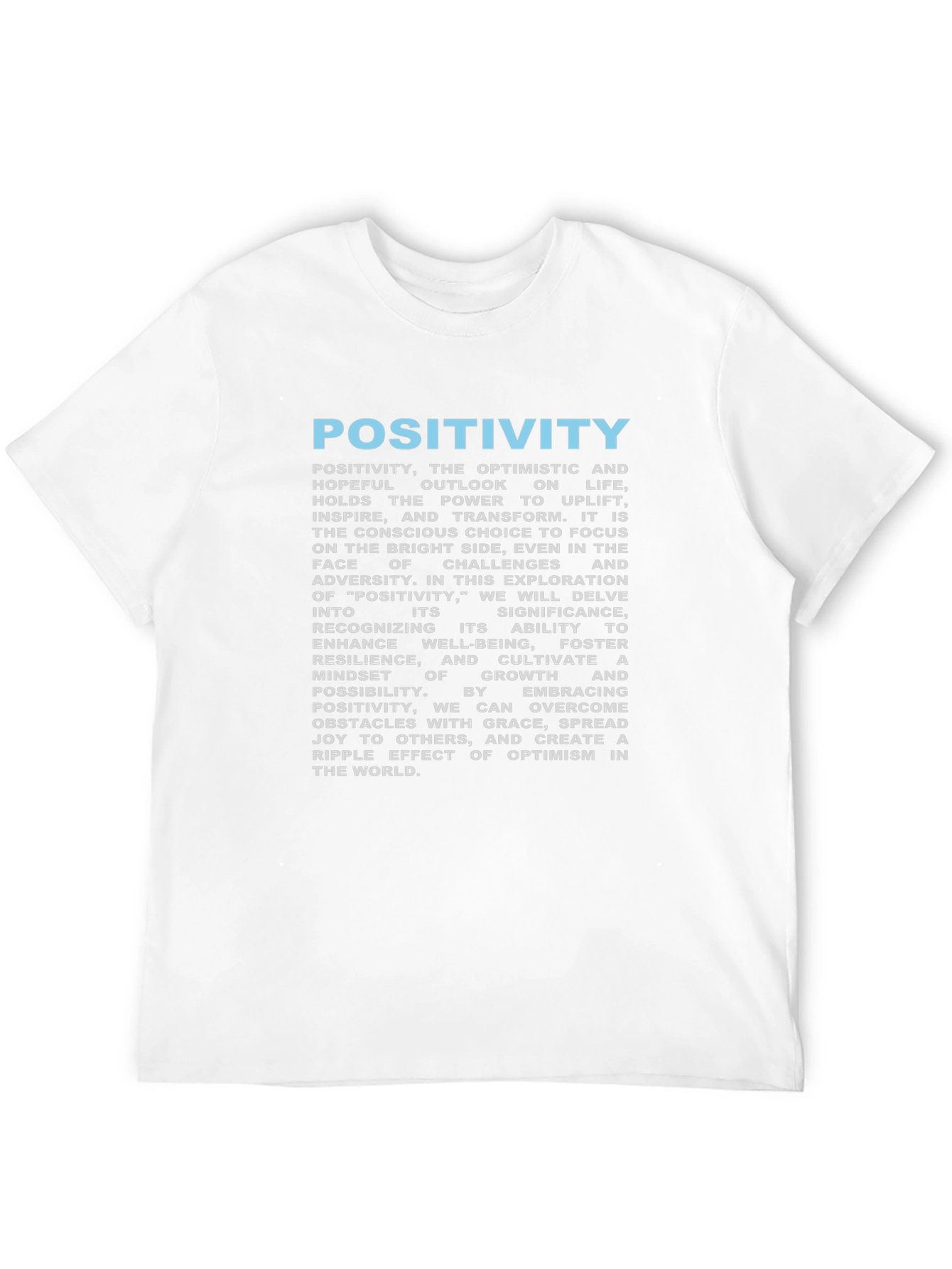 Positivity Graphic Tee - Inspirational Black T-Shirt