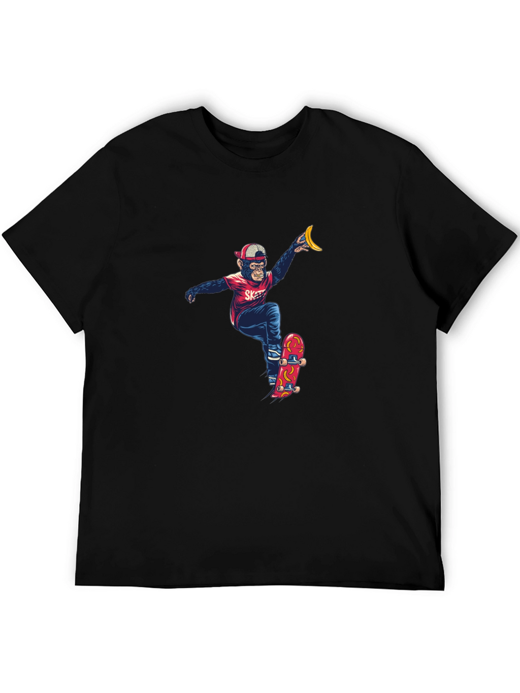 Monkey Skateboarder Graphic Tee