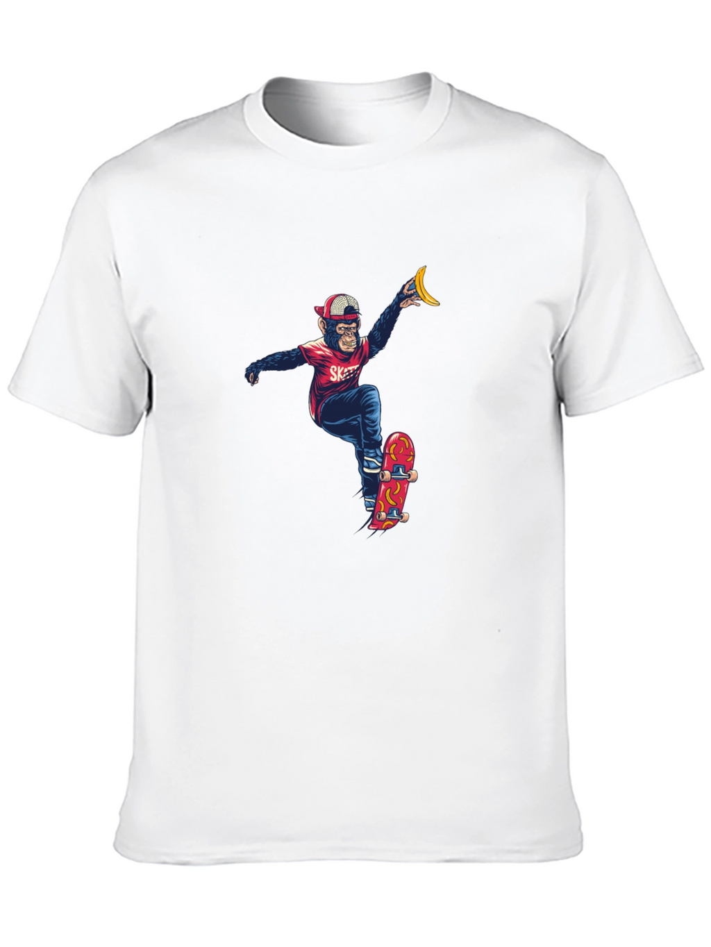Monkey Skateboarder Graphic Tee
