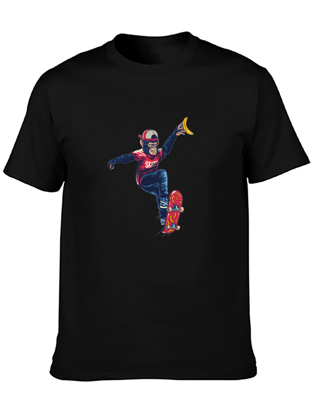 Monkey Skateboarder Graphic Tee