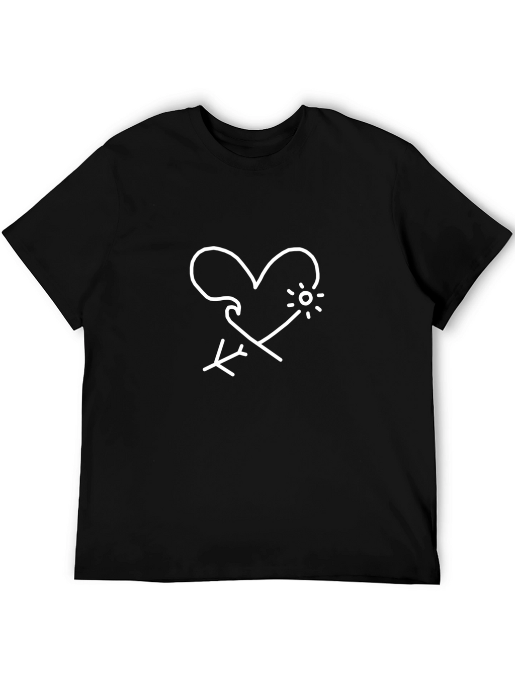 Heart & Arrow Graphic Black T-Shirt