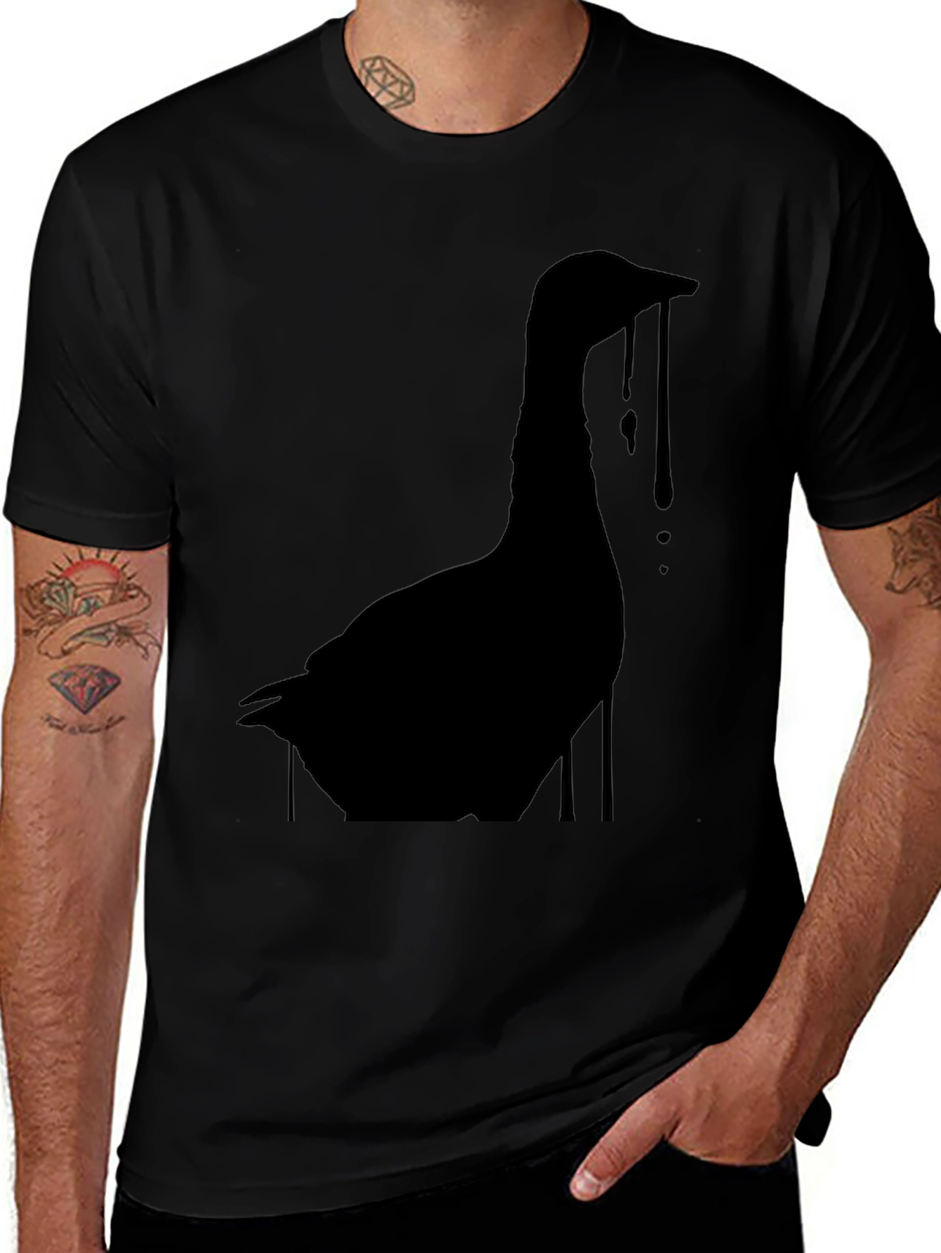 Black Goose Silhouette Graphic Tee - Mens