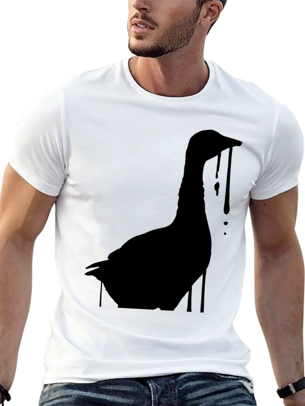 Black Goose Silhouette Graphic Tee - Mens