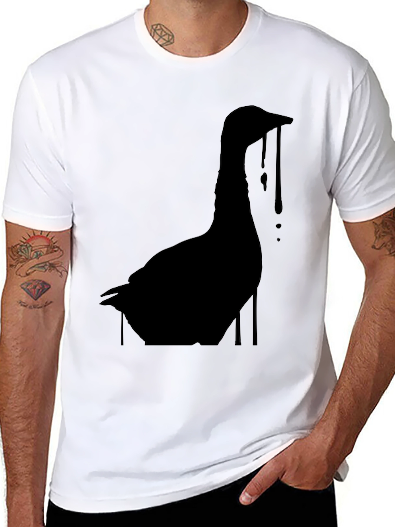 Black Goose Silhouette Graphic Tee - Mens