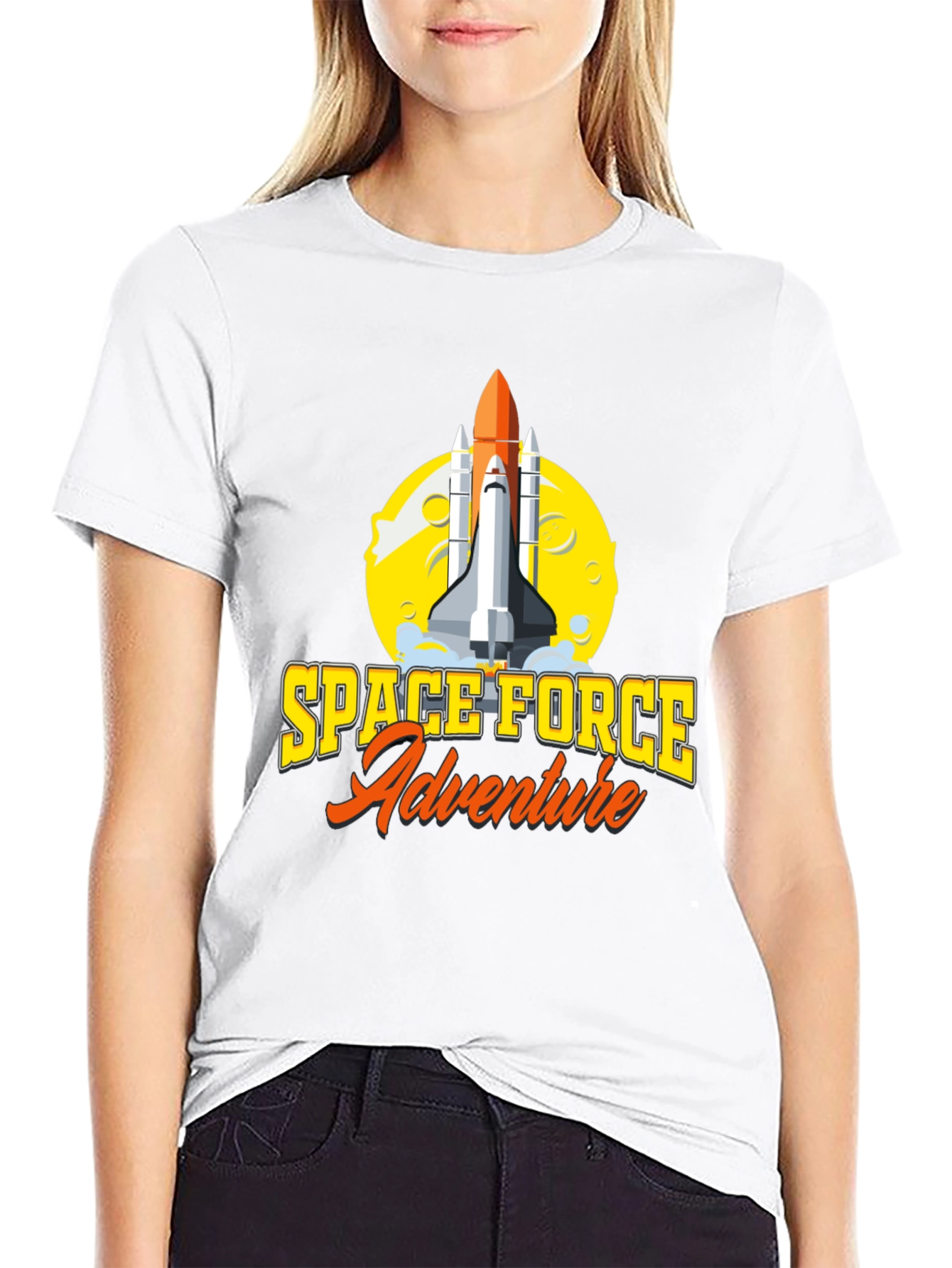 Space Force Adventure T-Shirt - Black Graphic Tee