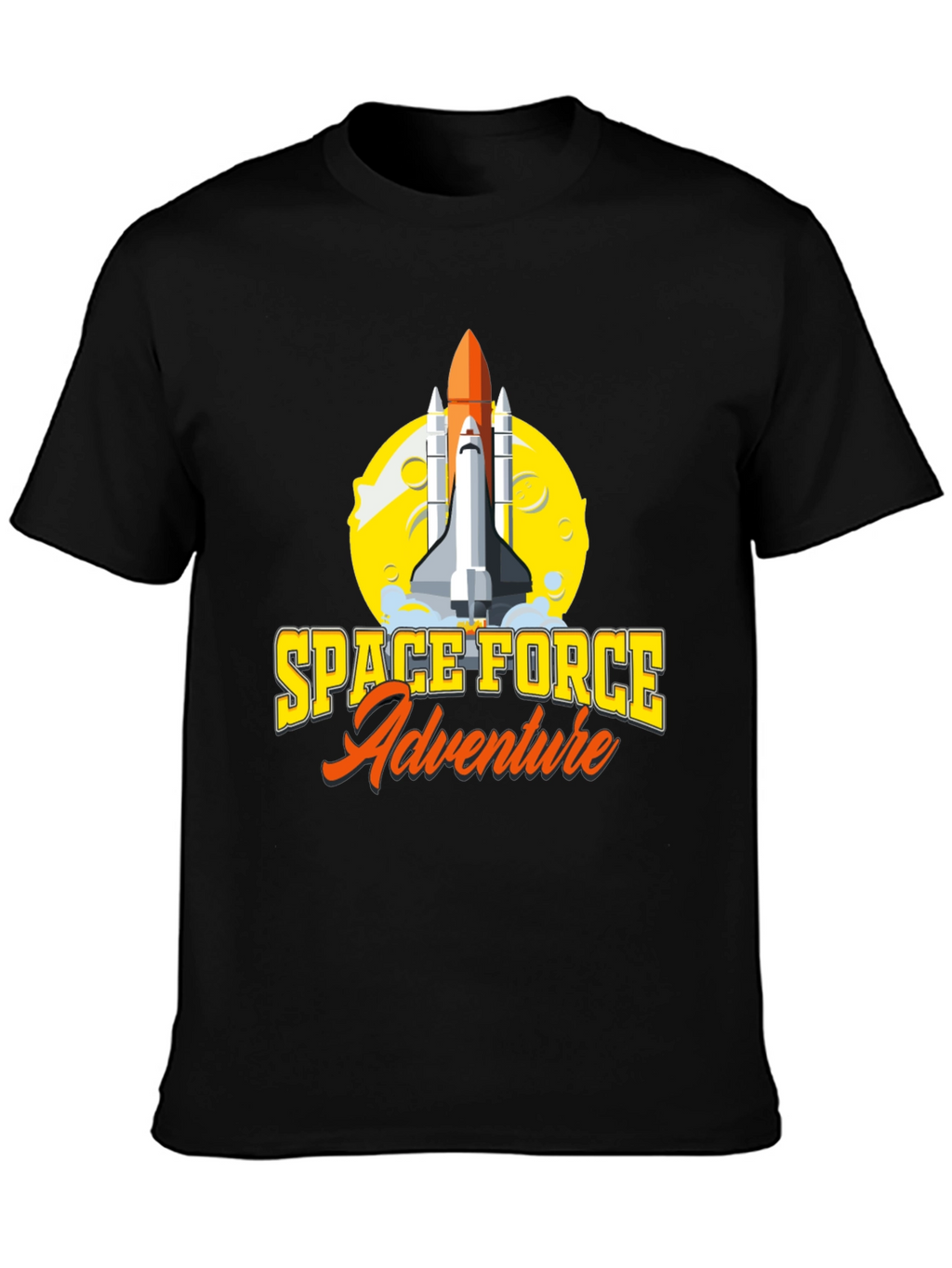 Space Force Adventure T-Shirt - Black Graphic Tee