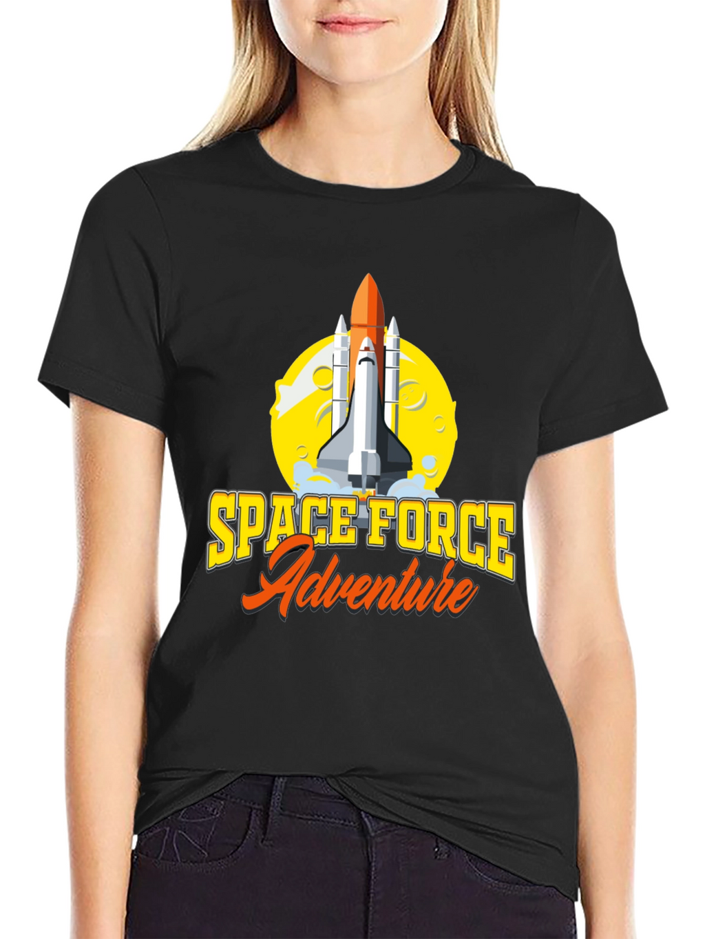 Space Force Adventure T-Shirt - Black Graphic Tee