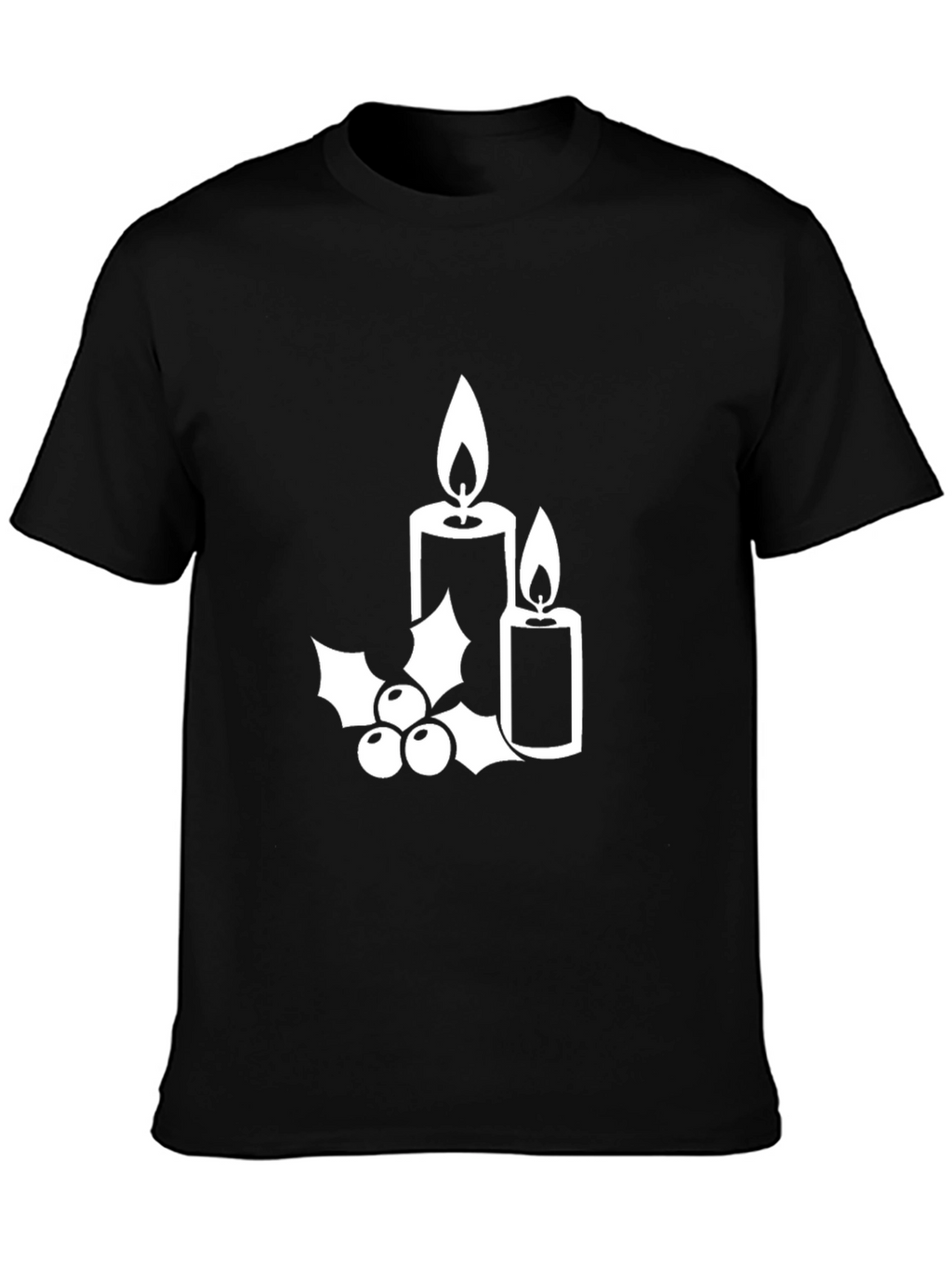 Festive Candles & Holly Graphic Tee