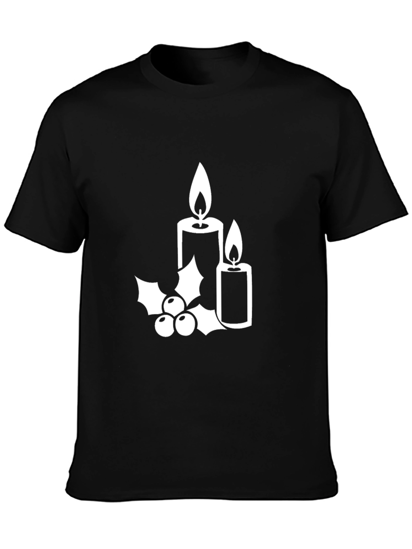 Festive Candles & Holly Graphic Tee