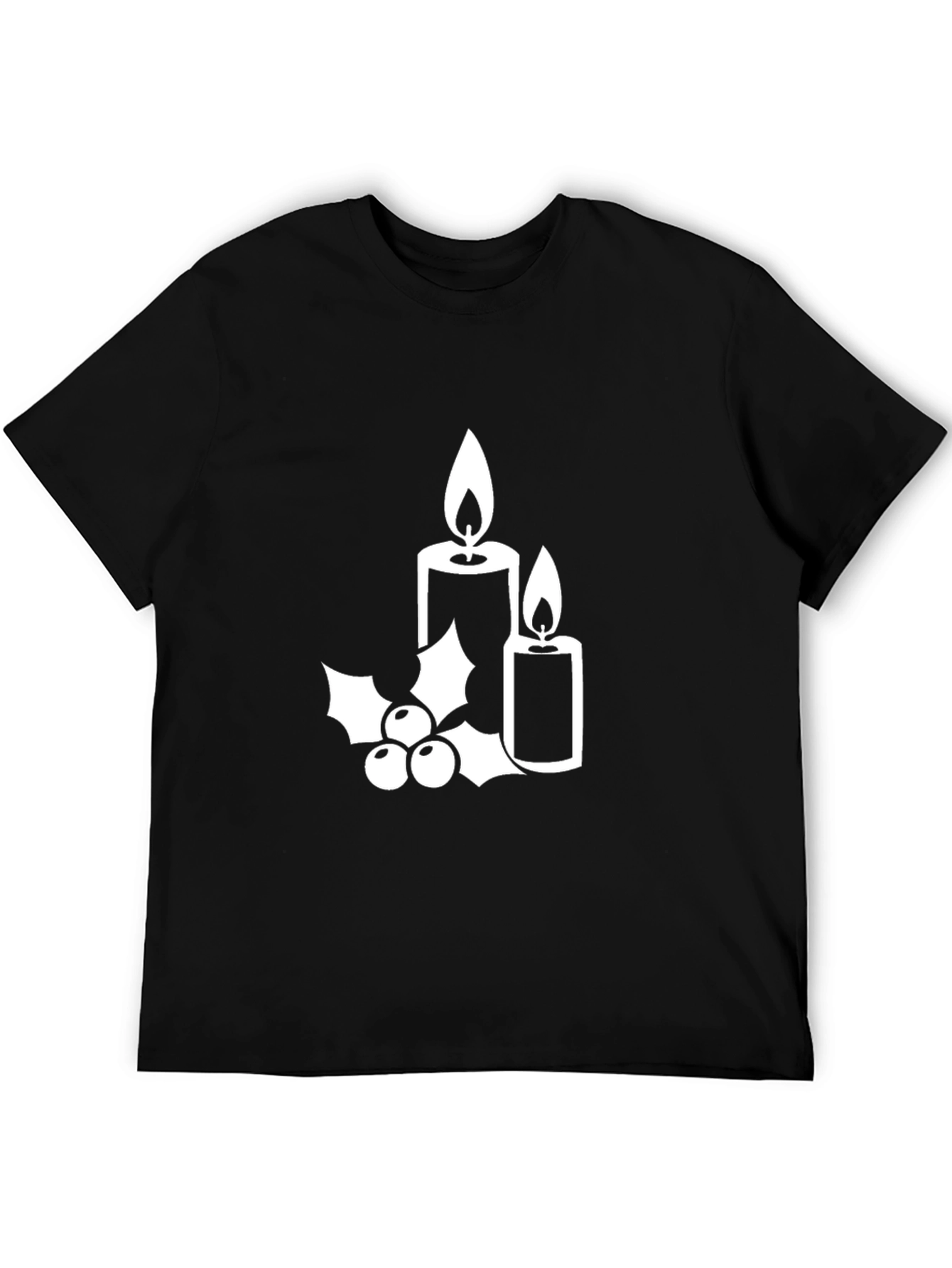 Festive Candles & Holly Graphic Tee