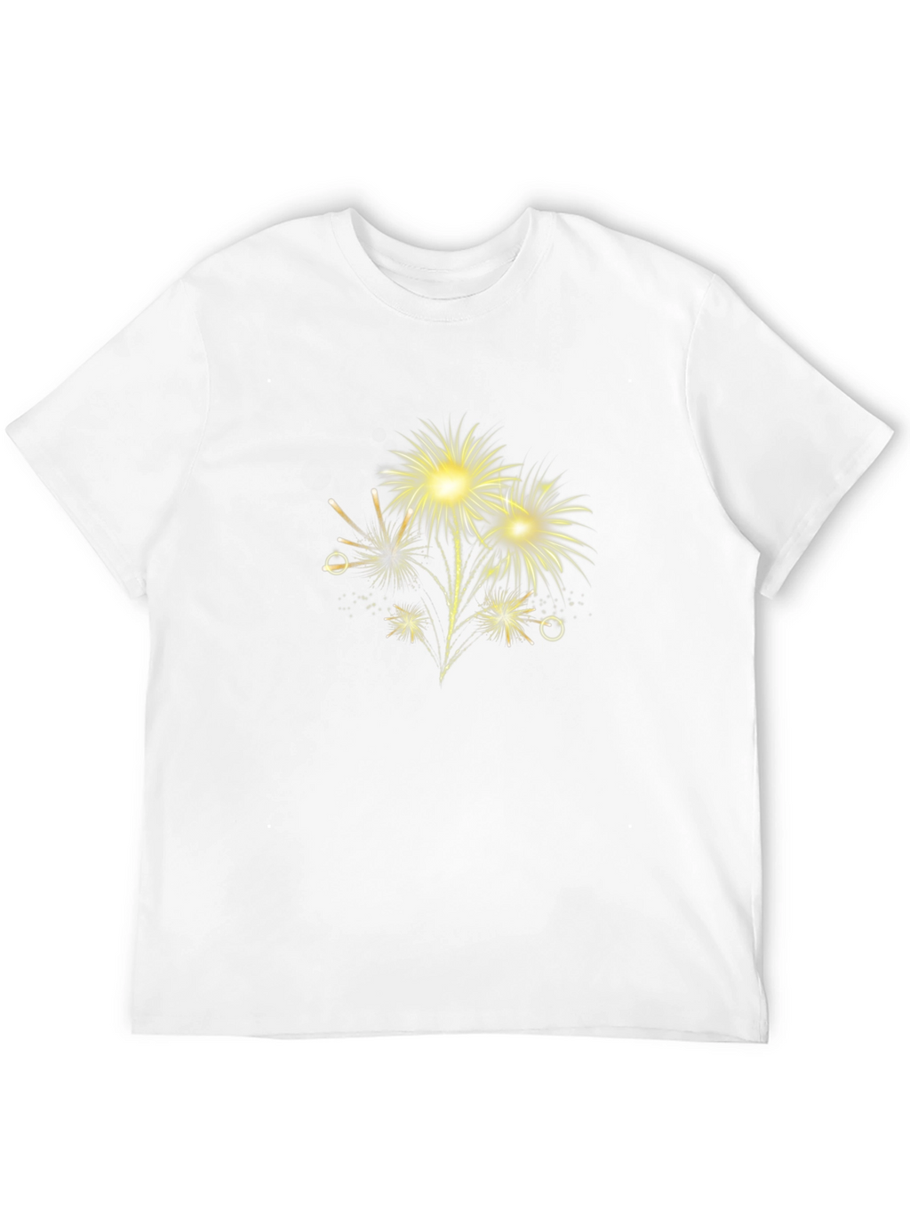 Festive Fireworks Graphic Tee - Black Cotton Blend