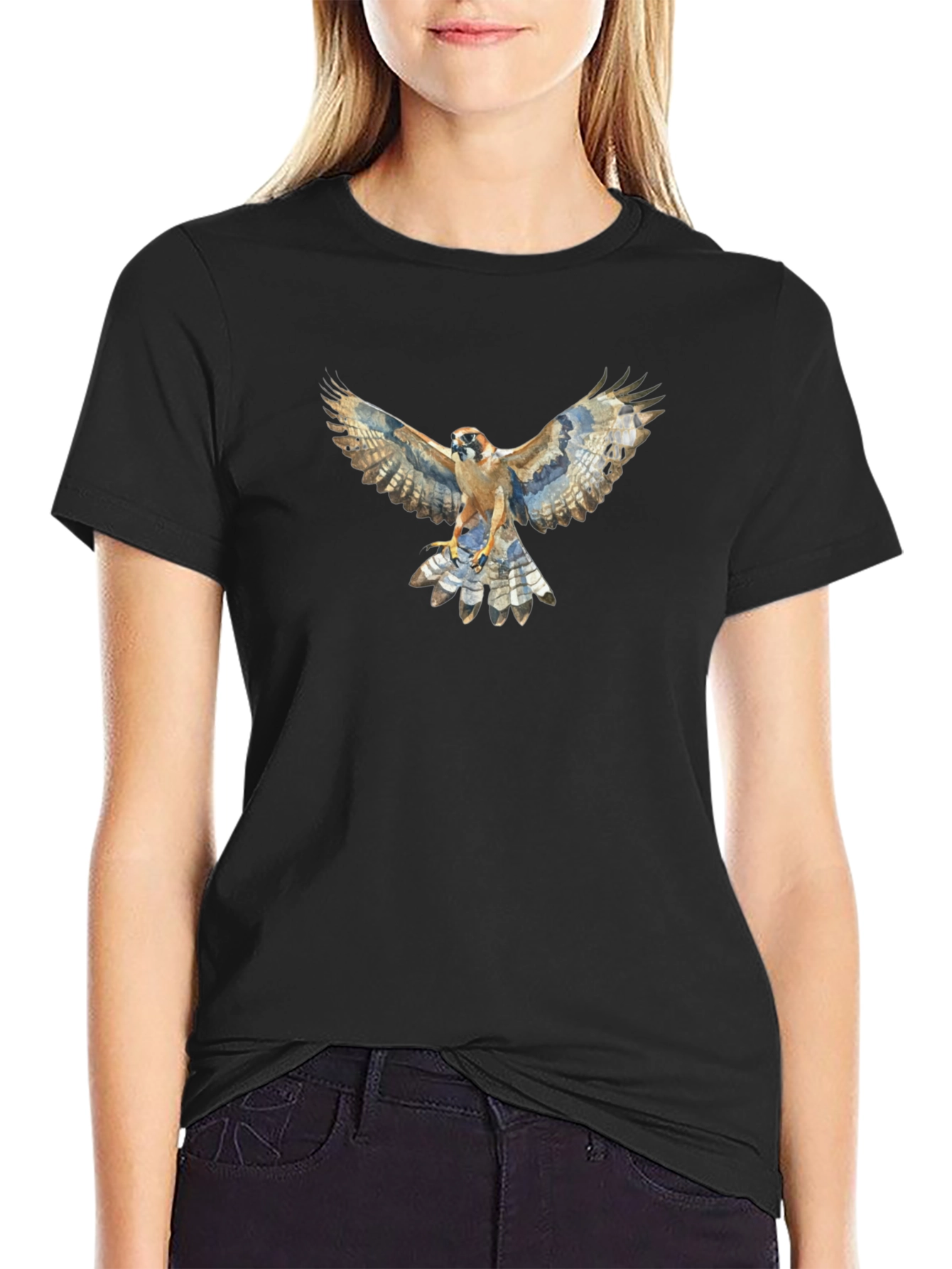 Hawk Graphic Tee - Premium Cotton Stylish Design