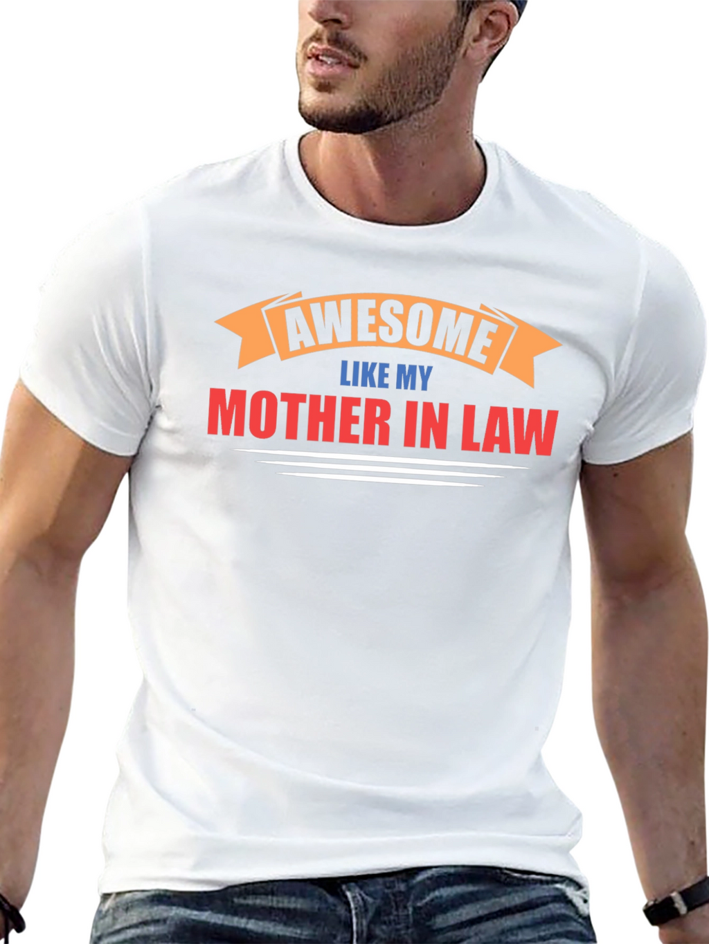 Awesome Like My Mother-in-Law Black Graphic Tee