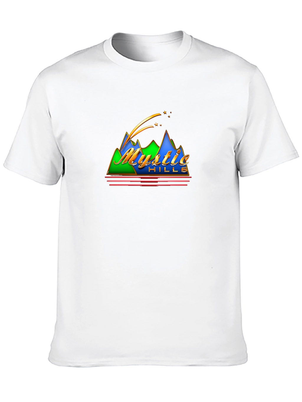 Mystic Hills Retro Graphic Black T-Shirt