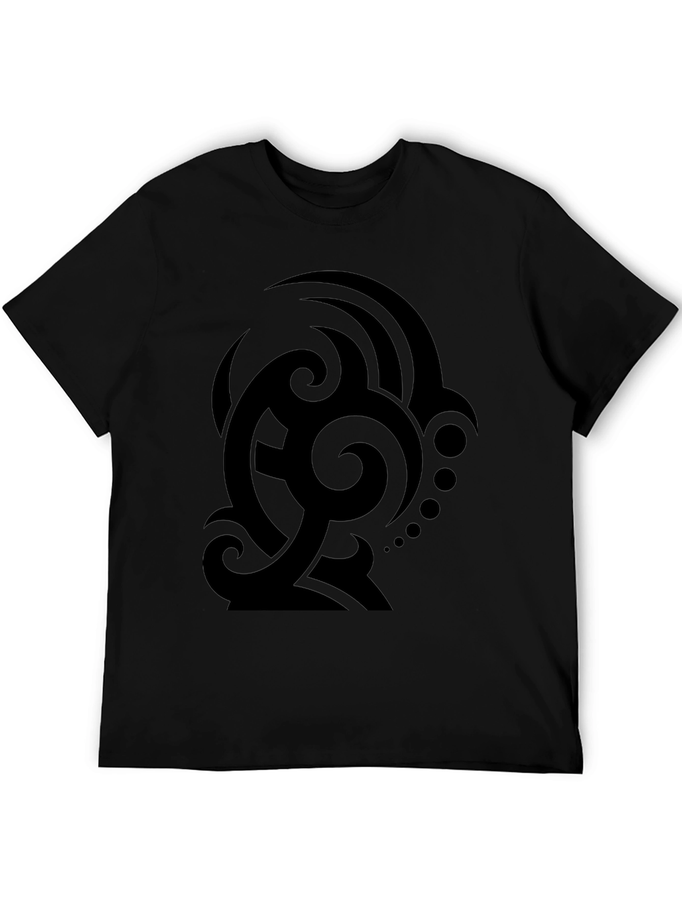 Mens Black Tribal Graphic T-Shirt