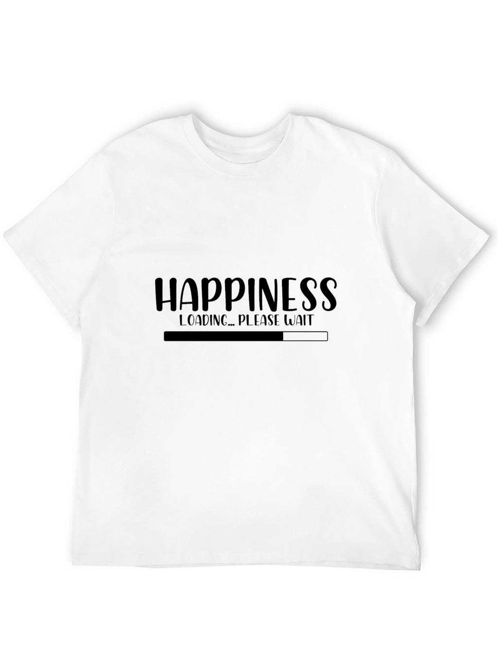 Happiness Loading Black T-Shirt