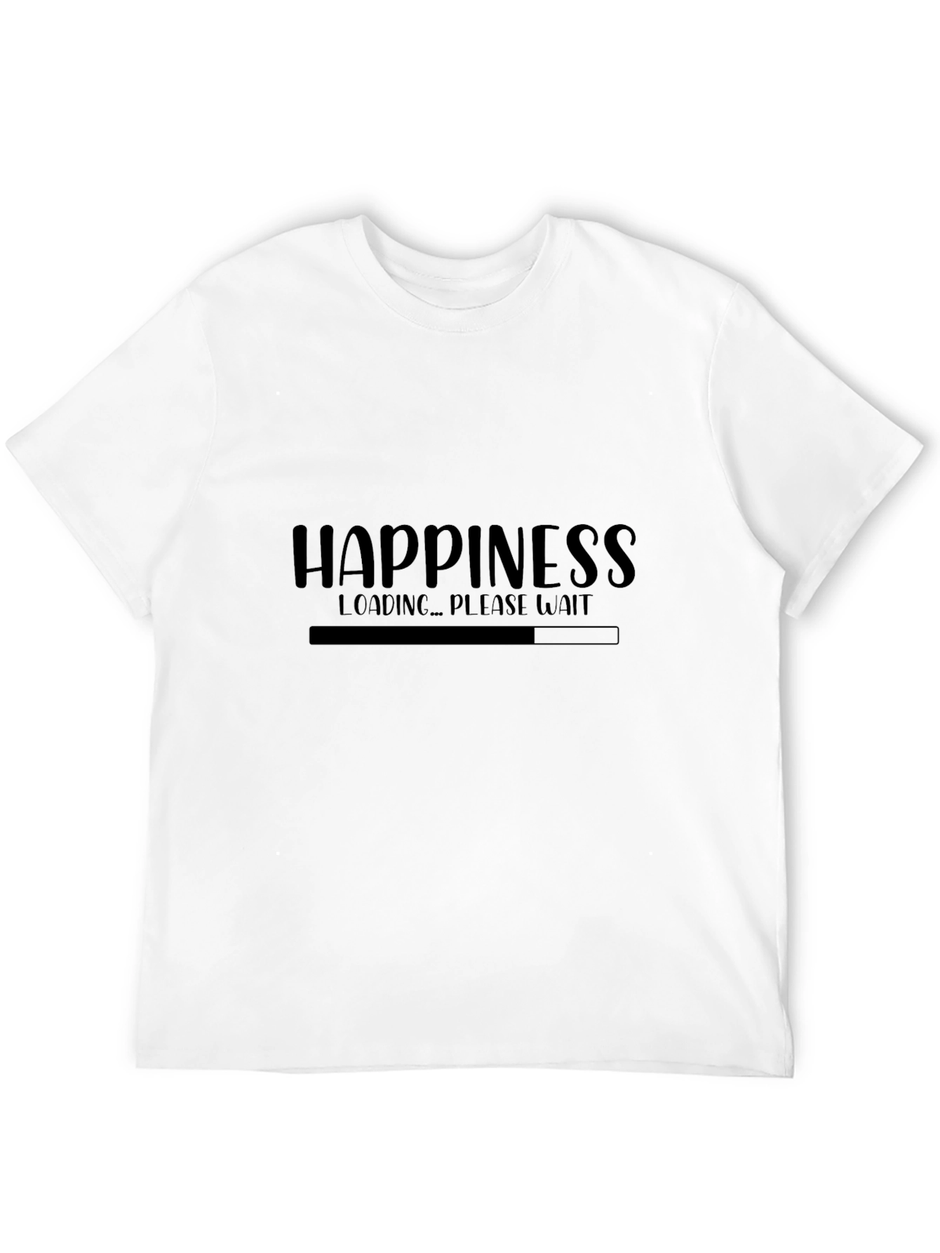 Happiness Loading Black T-Shirt