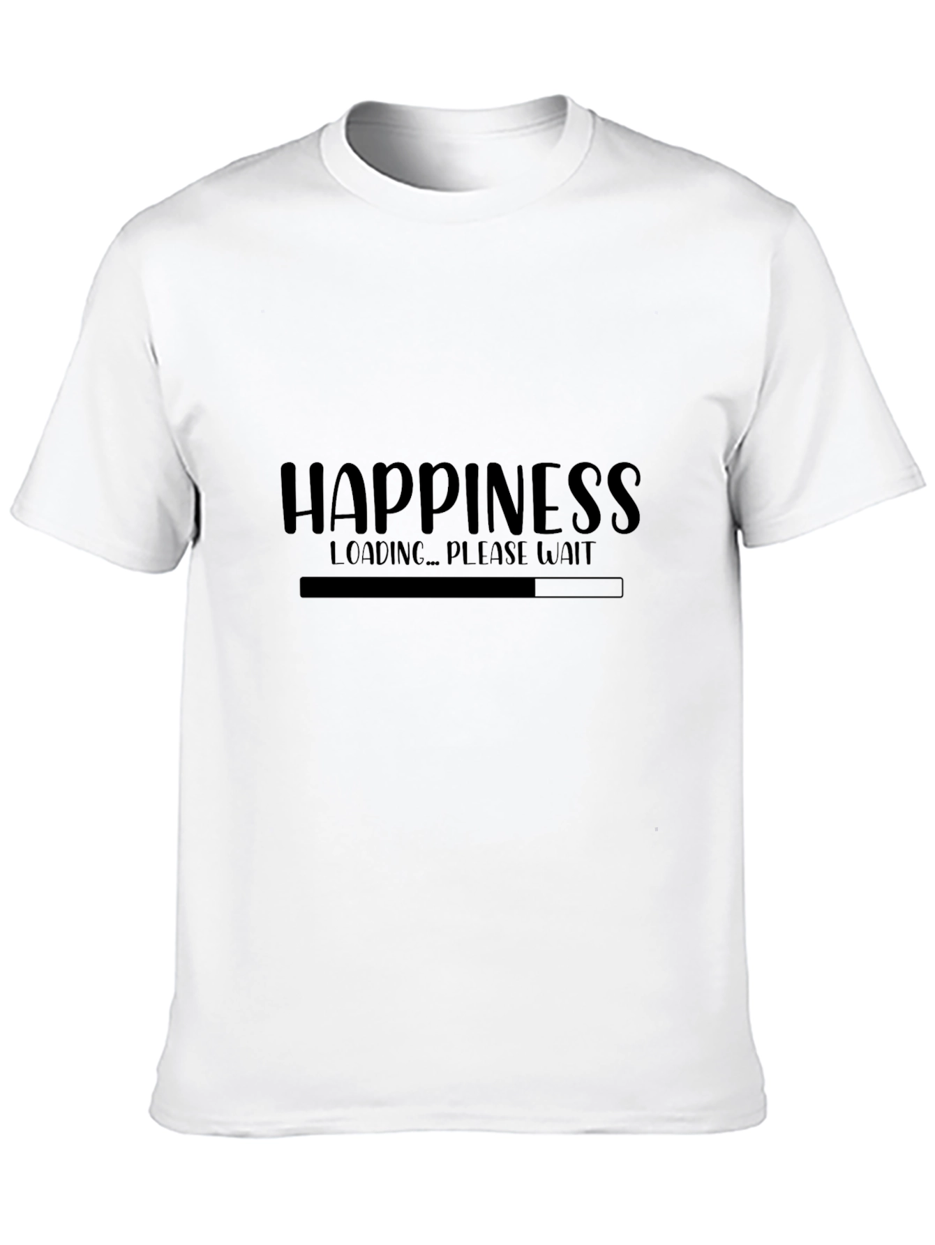 Happiness Loading Black T-Shirt