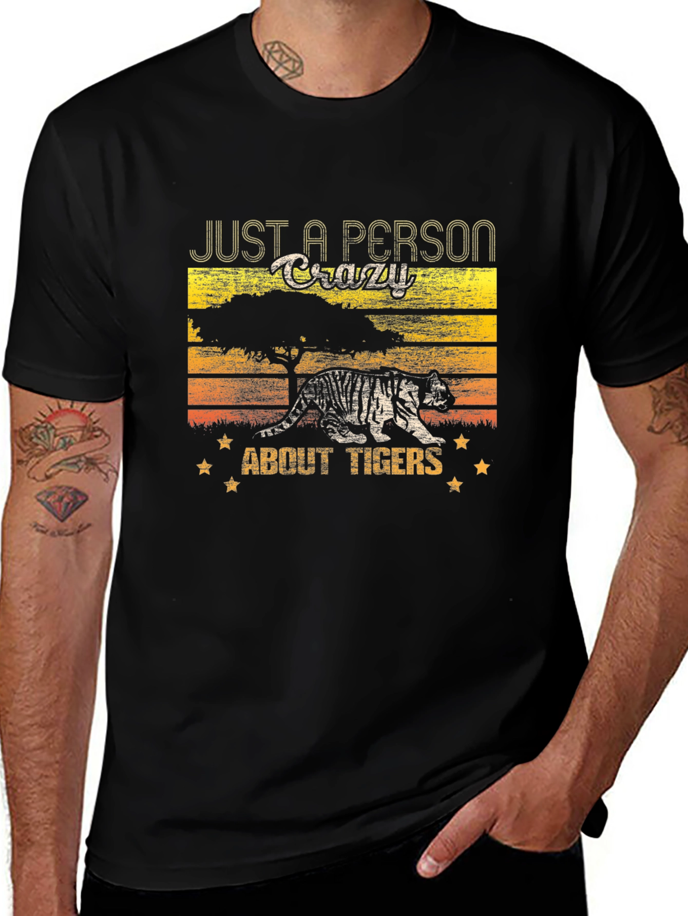 Crazy About Tigers Graphic T-Shirt