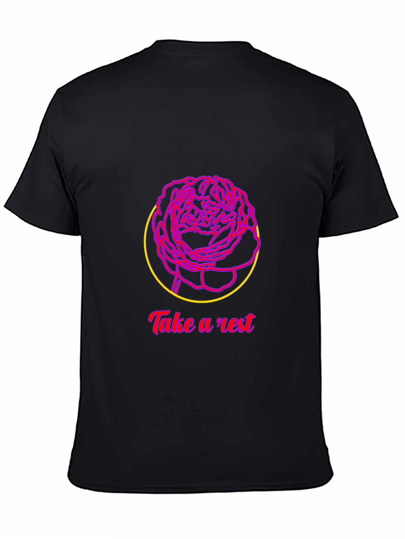 Relaxing Rose Graphic Tee - Take a Rest