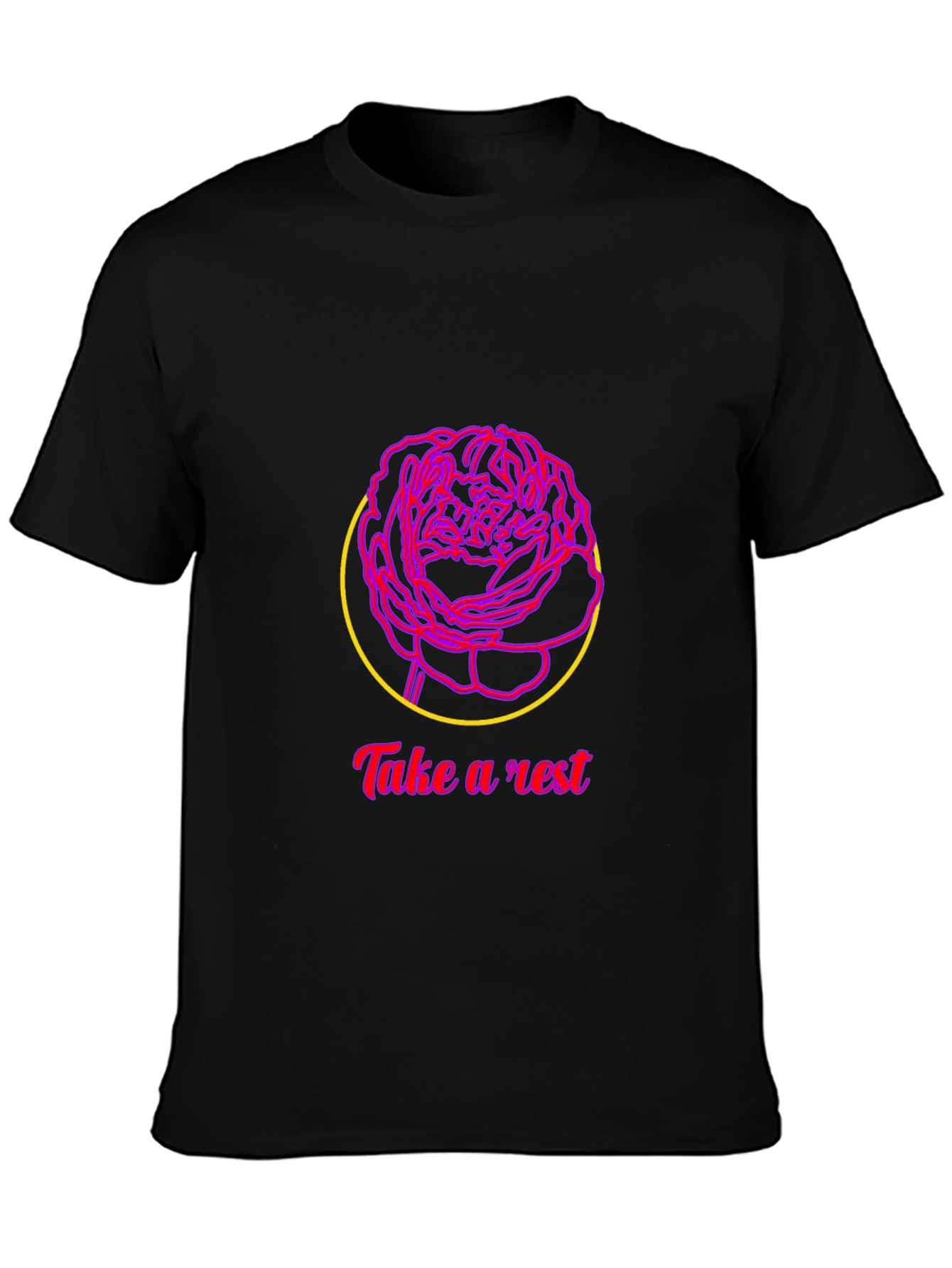 Relaxing Rose Graphic Tee - Take a Rest