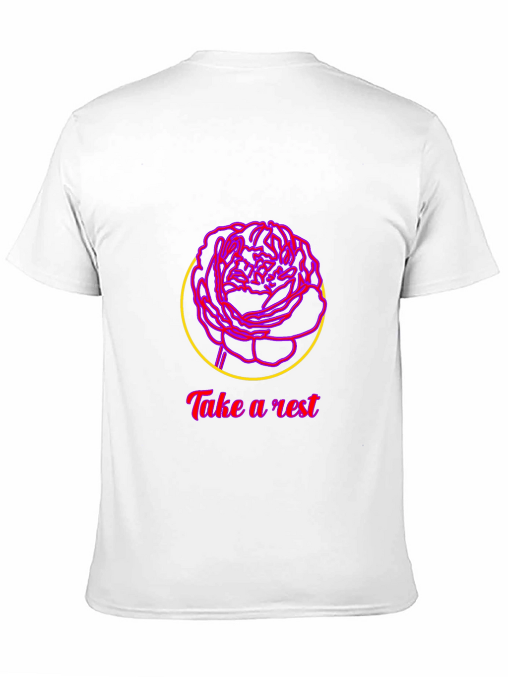 Relaxing Rose Graphic Tee - Take a Rest