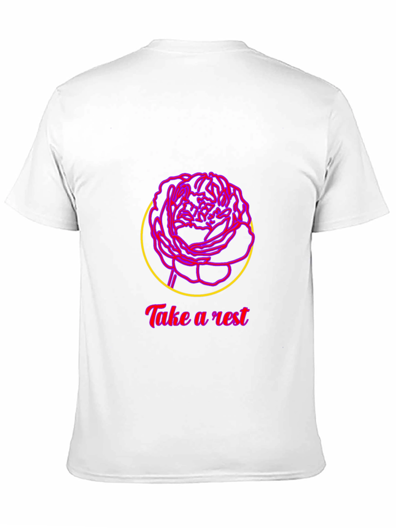 Relaxing Rose Graphic Tee - Take a Rest