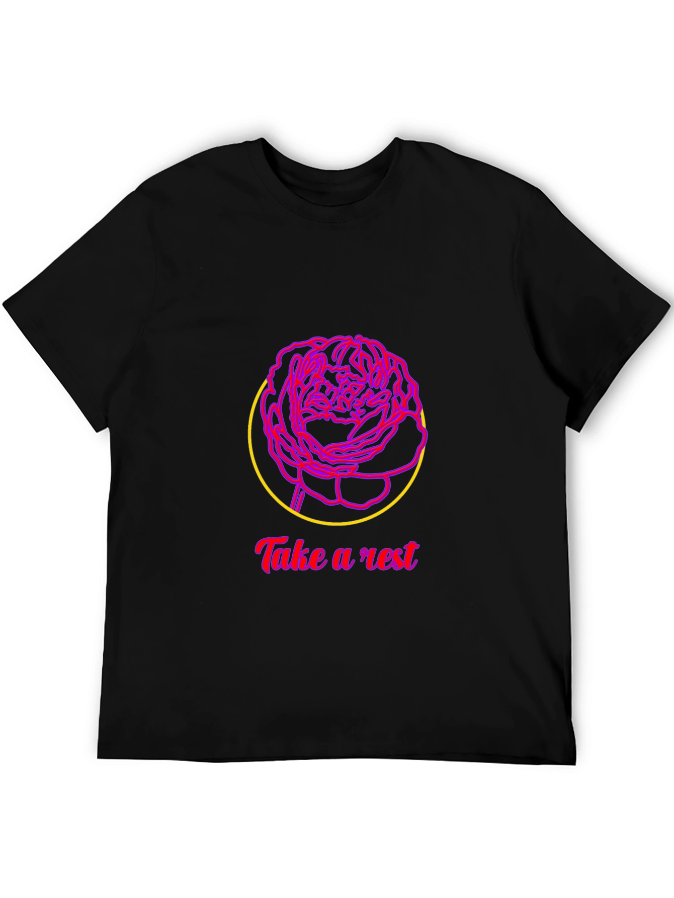 Relaxing Rose Graphic Tee - Take a Rest